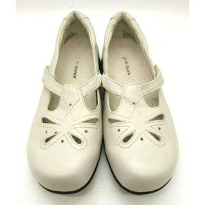 PW Minor Tia Beige Leather Adjustable Slip On Driving Loafers Shoes Womens 6.5 M